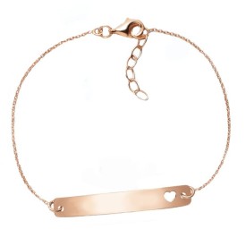 Dámský náhrdelník na gravírování srdce - silver, gold, rose gold