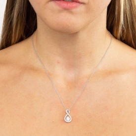 Luxusní stříbrné přívěsek s řetízkem Diamonfire