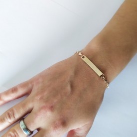 Náramek z chirurgické oceli rose gold 