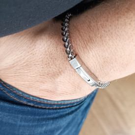 Pánský ID náramek na gravírování z chirurgické oceli