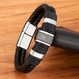 Pánský kožený náramek na gravírování