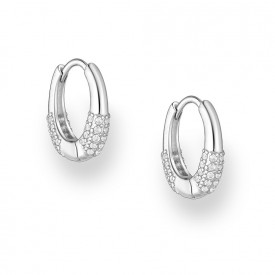 Stříbrné náušnice Cubic Zirconia Rhodiované