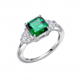 Stříbrný prsten Diamonfire Emerald