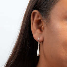 Stříbrné náušnice Elongated Teardrop