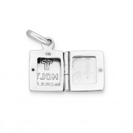 Stříbrný přívěsek otevírací medailon BIBLE