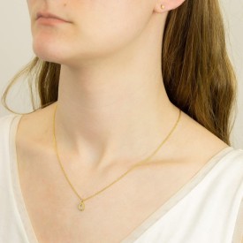 Stříbrný náhrdelník Teardrop GOLD