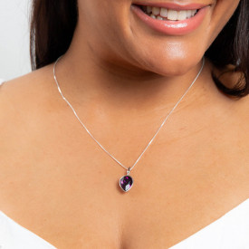 Stříbrný přívěsek Pear Shape Crystal Pendant