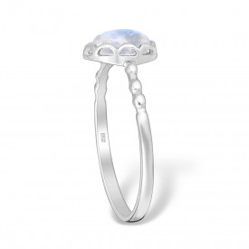 Stříbrný prsten Moonstone