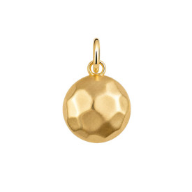 Tepaný stříbrný přívěsek disk gold plated