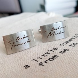 Ocelové menžetové knoflíky na gravírování