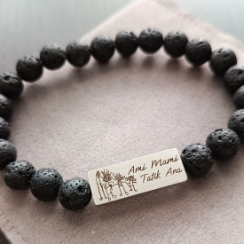 Pánský náramek na gravírování LAVA beads 