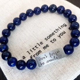 Pánský náramek na gravírování Modrý Lapis