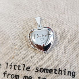 Stříbrný medailon - otvárací přívěsek