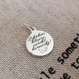 Stříbrný přívěsek na gravírování - disk